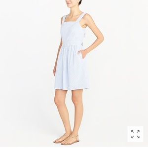 J Crew Factory Seersucker Apron Dress